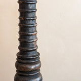 Dark Handmade Wooden Bobbin-Style Candlestick #6