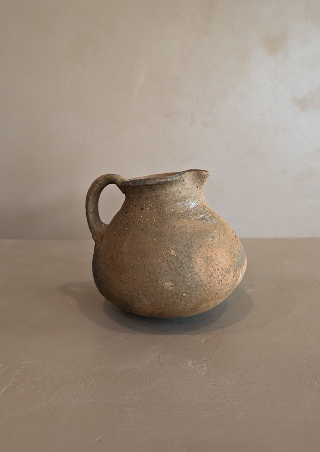 Handmade Colombian Clay Pitcher with Drainage Hole #1