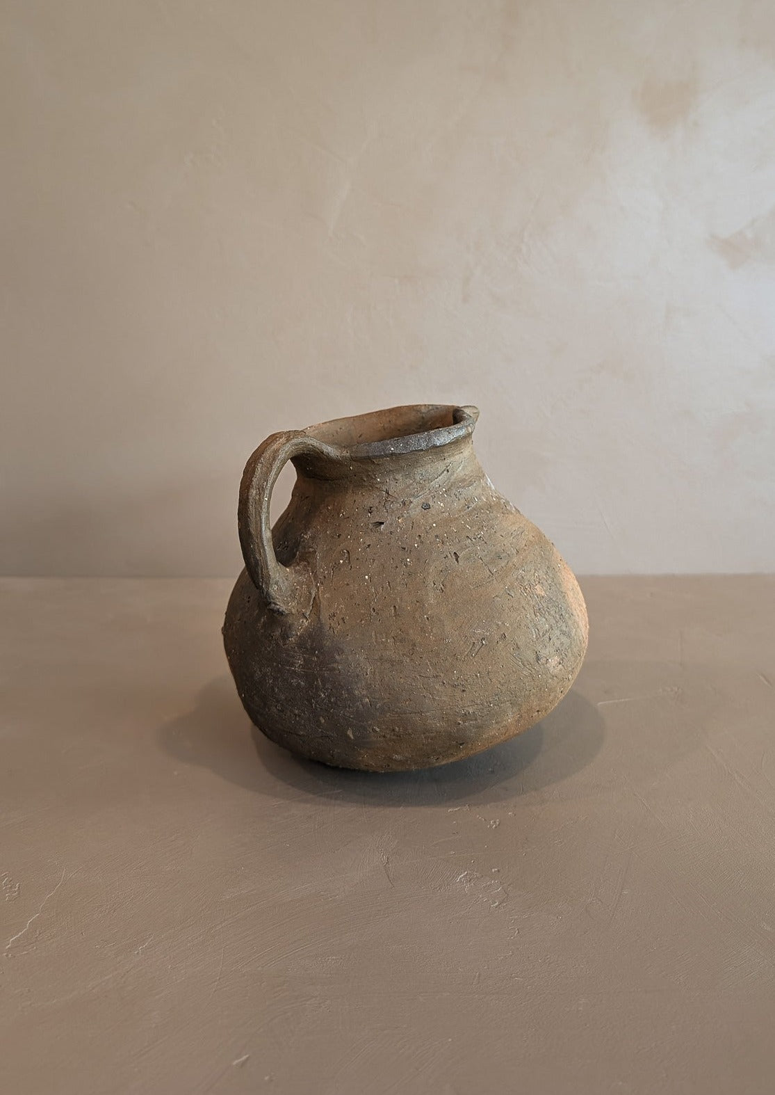 Handmade Colombian Clay Pitcher with Drainage Hole #1