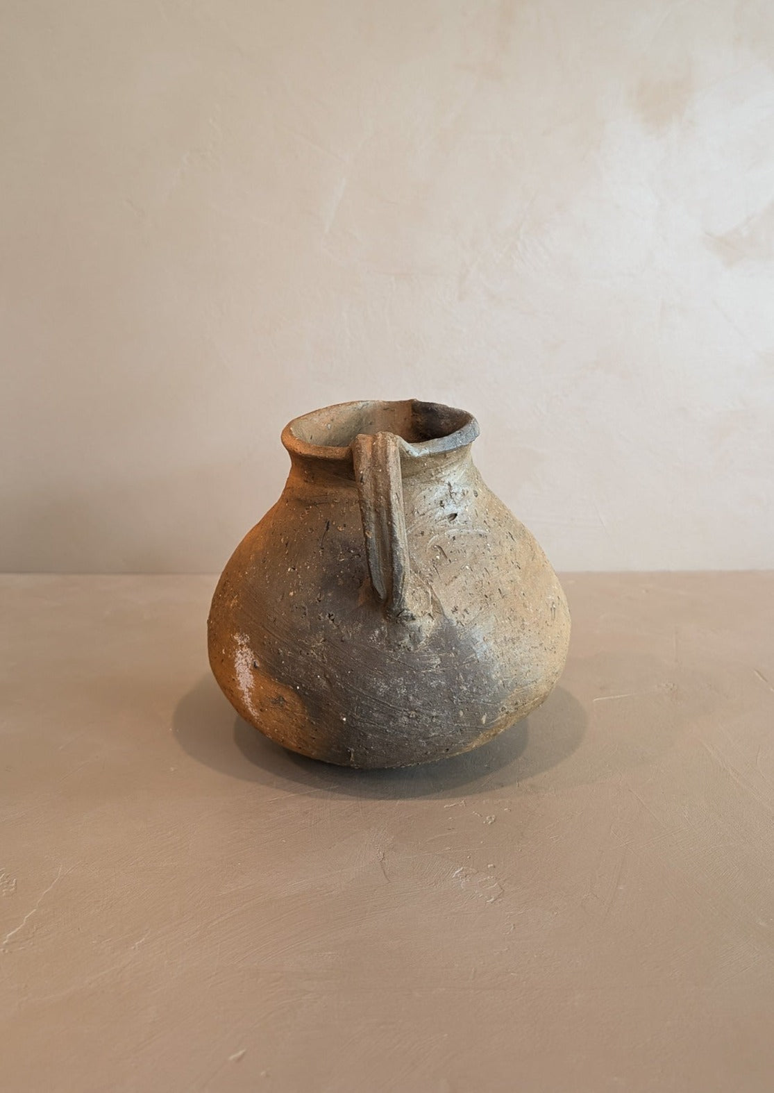 Handmade Colombian Clay Pitcher with Drainage Hole #1