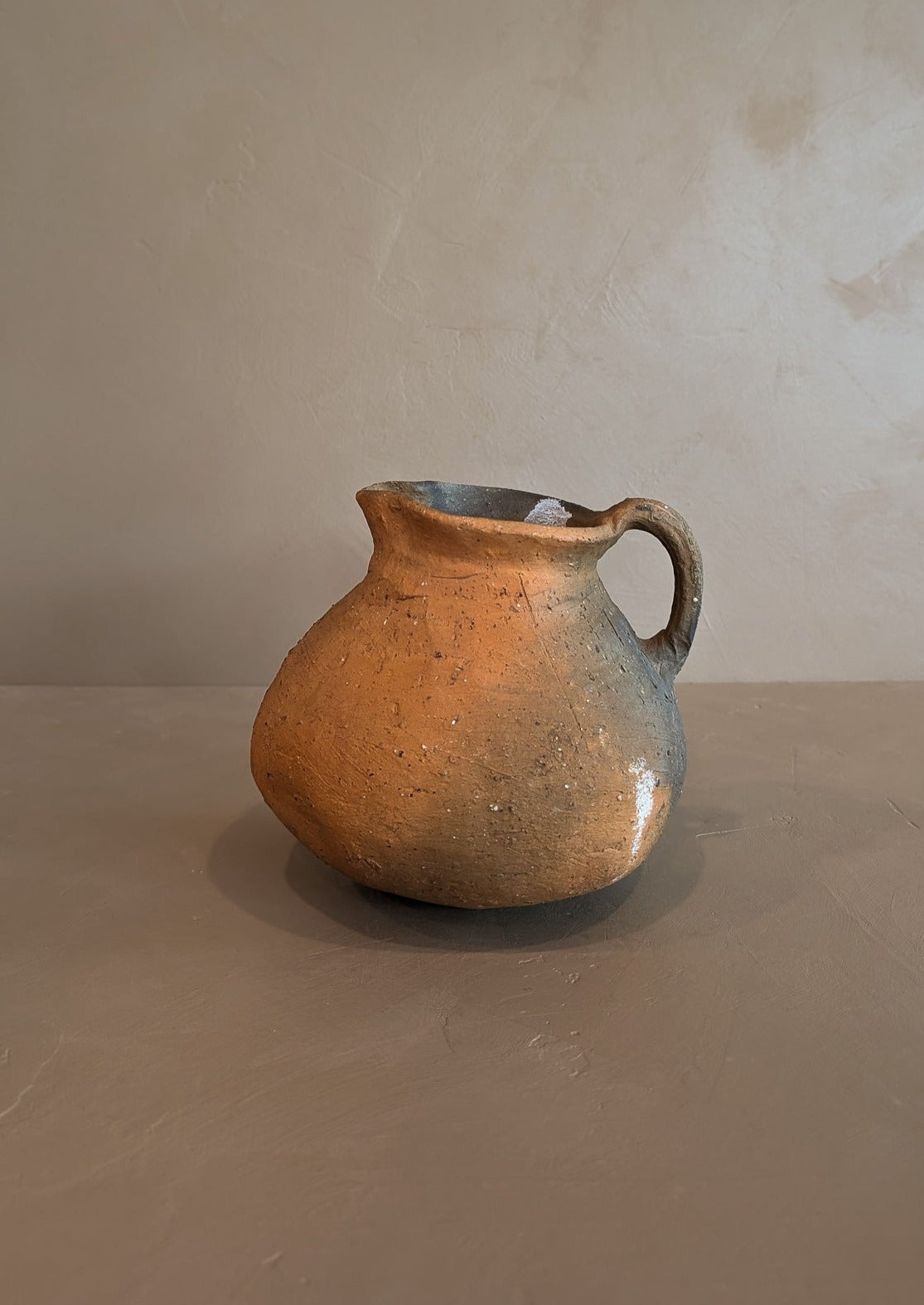 Handmade Colombian Clay Pitcher with Drainage Hole #1