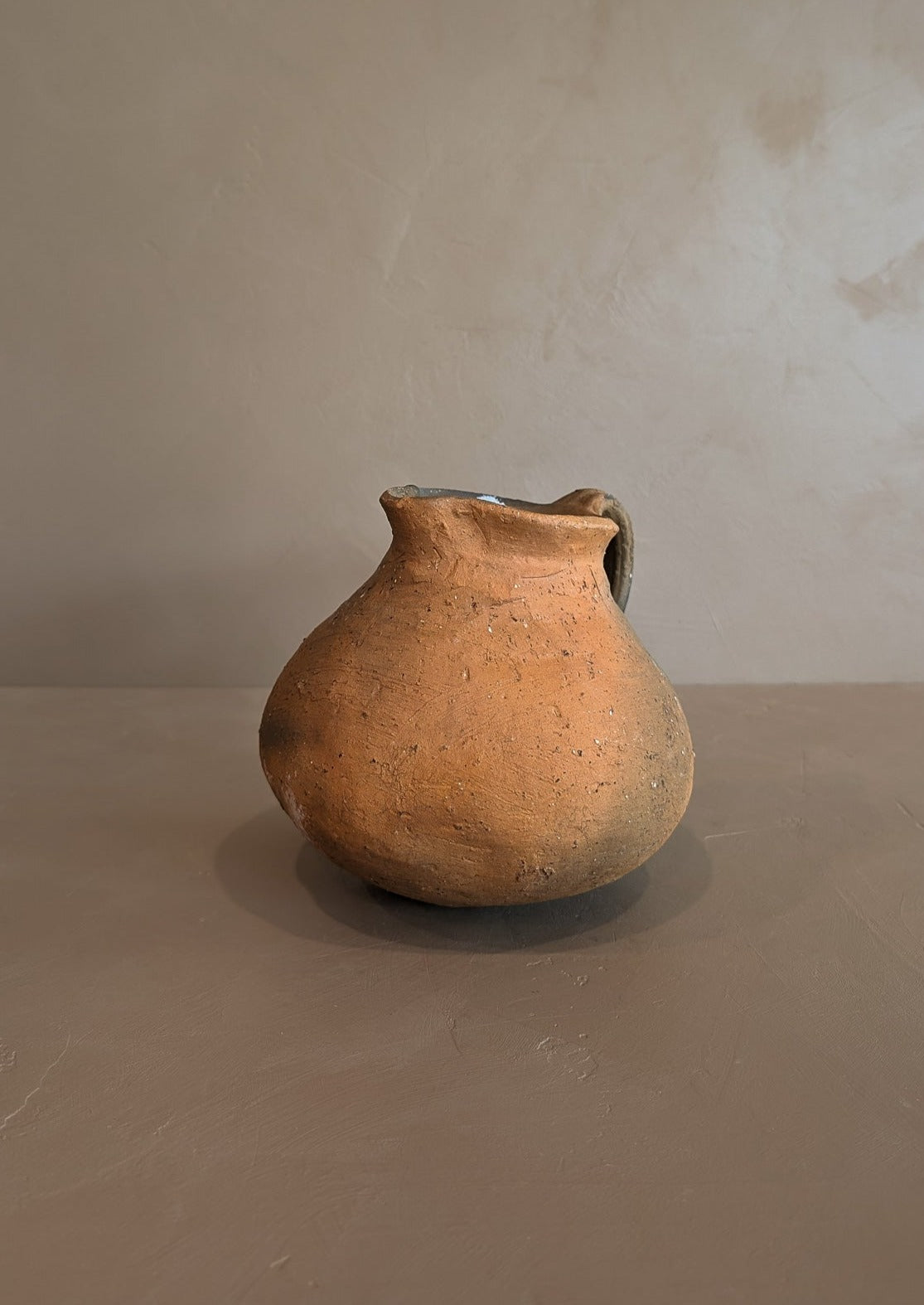 Handmade Colombian Clay Pitcher with Drainage Hole #1