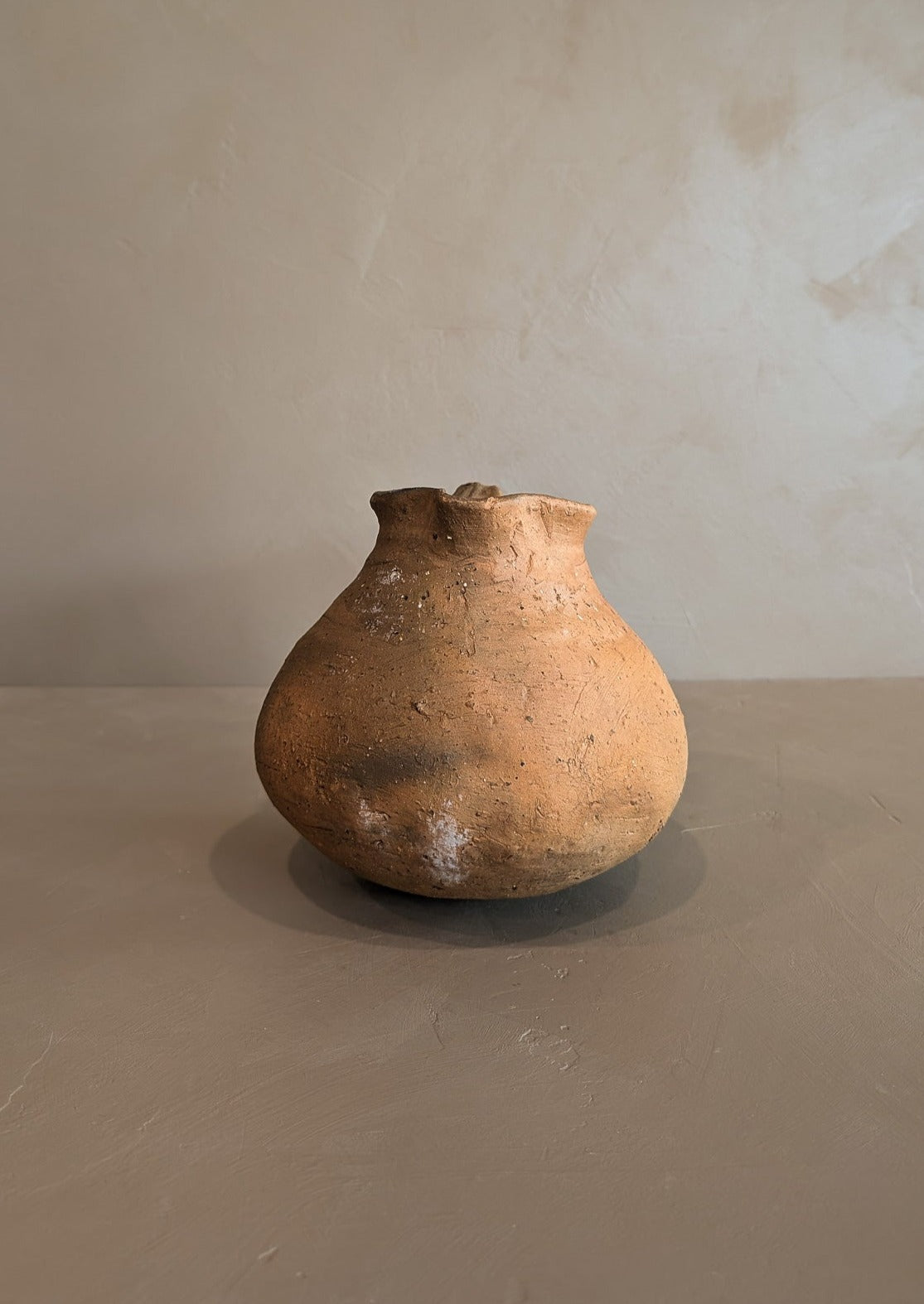 Handmade Colombian Clay Pitcher with Drainage Hole #1