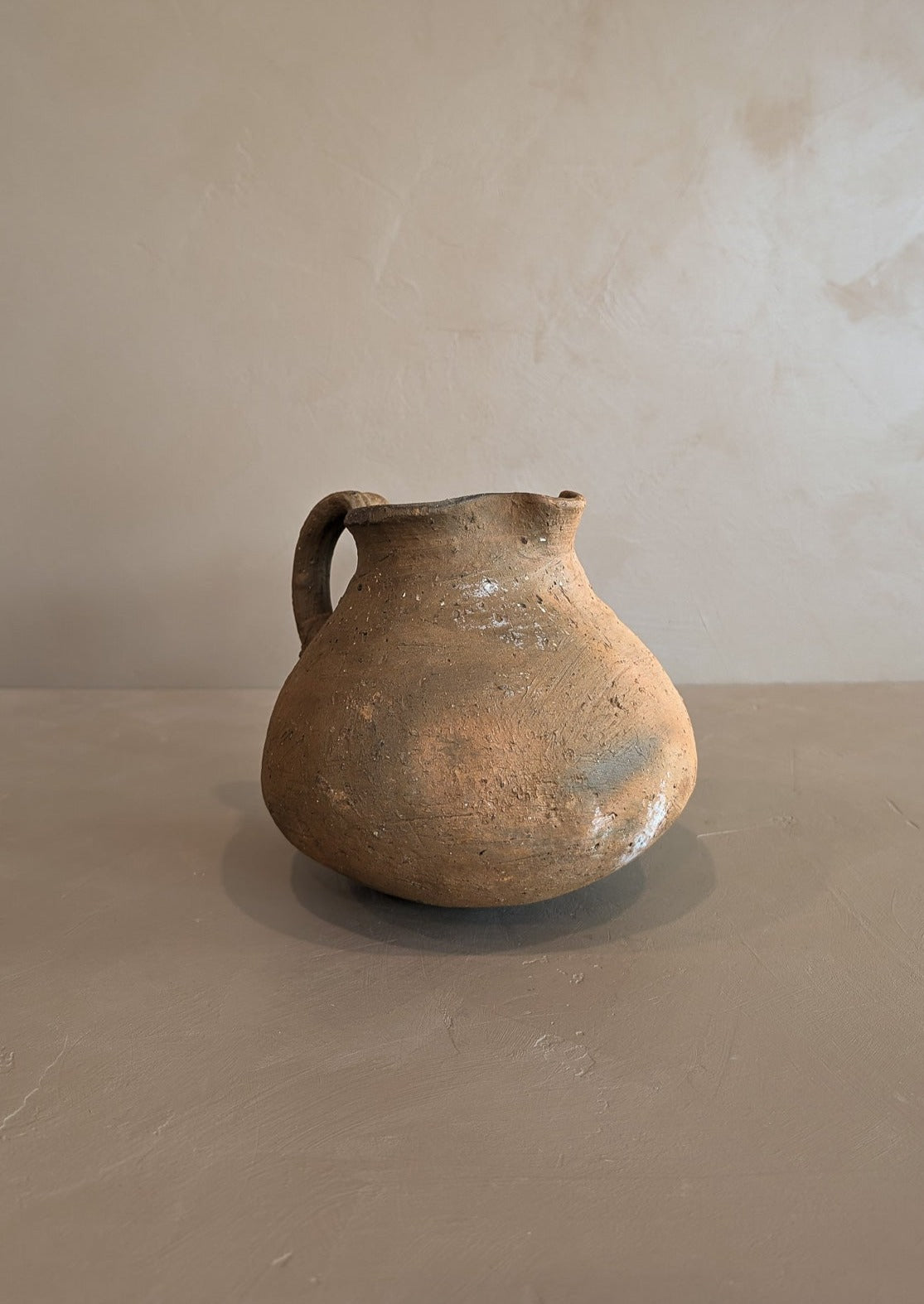 Handmade Colombian Clay Pitcher with Drainage Hole #1