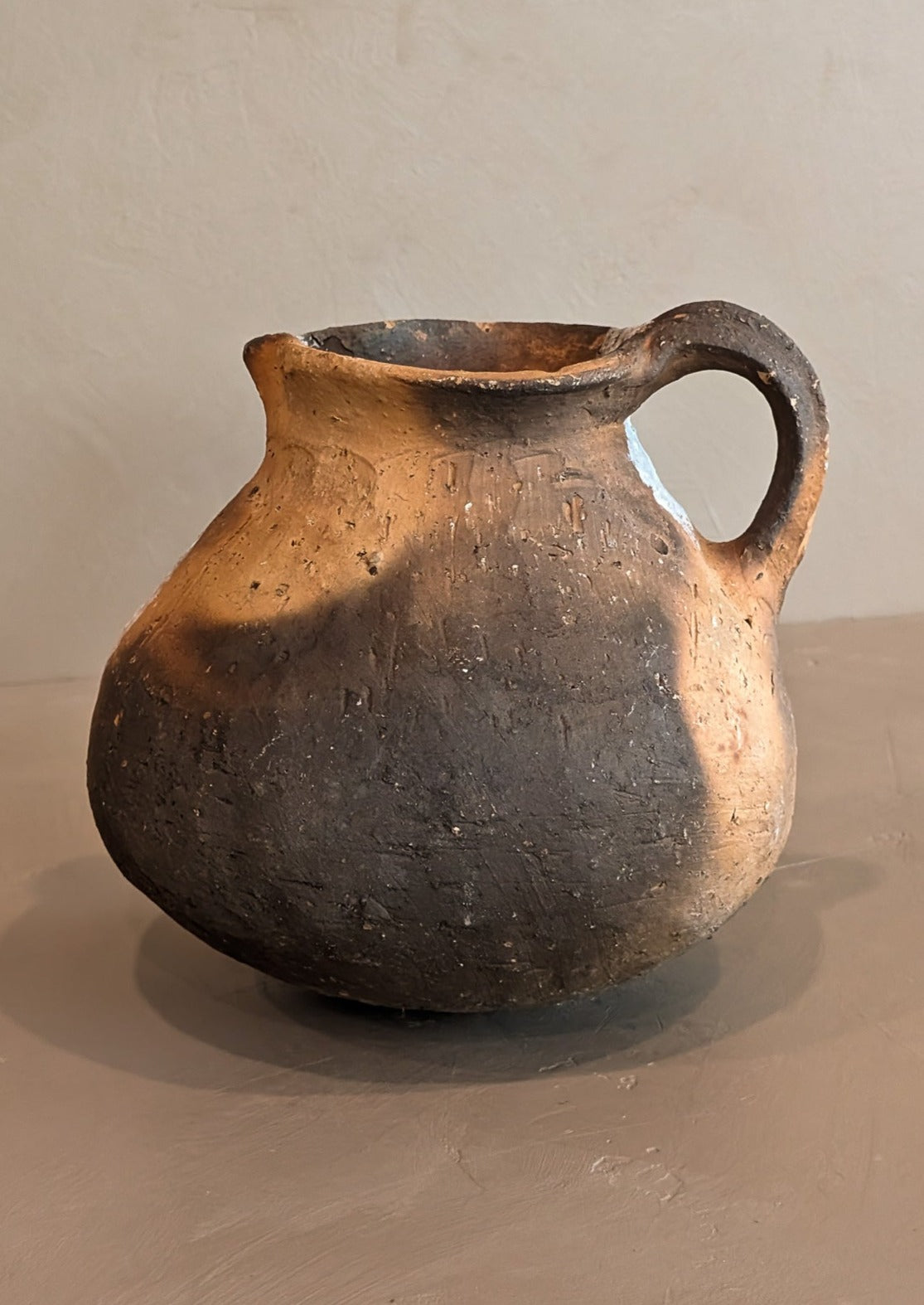 Handmade Colombian Clay Pitcher with Drainage Hole #2