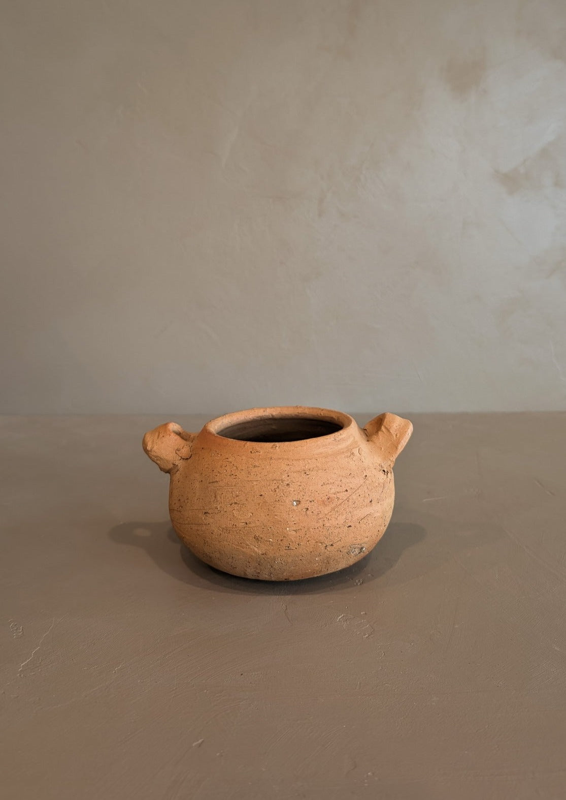 Petite Handmade Colombian Clay Pot with Drainage Holes #3