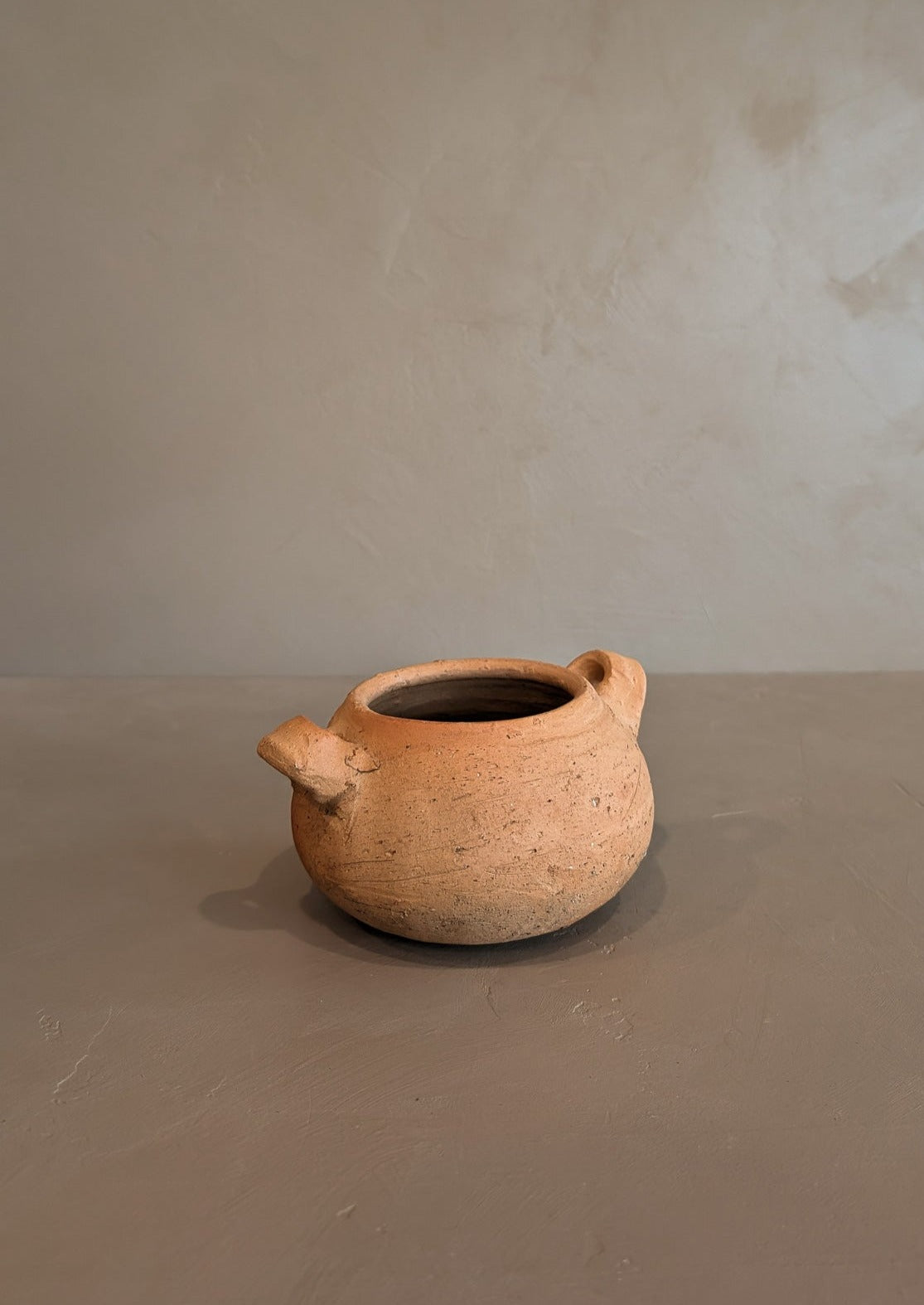 Petite Handmade Colombian Clay Pot with Drainage Holes #3