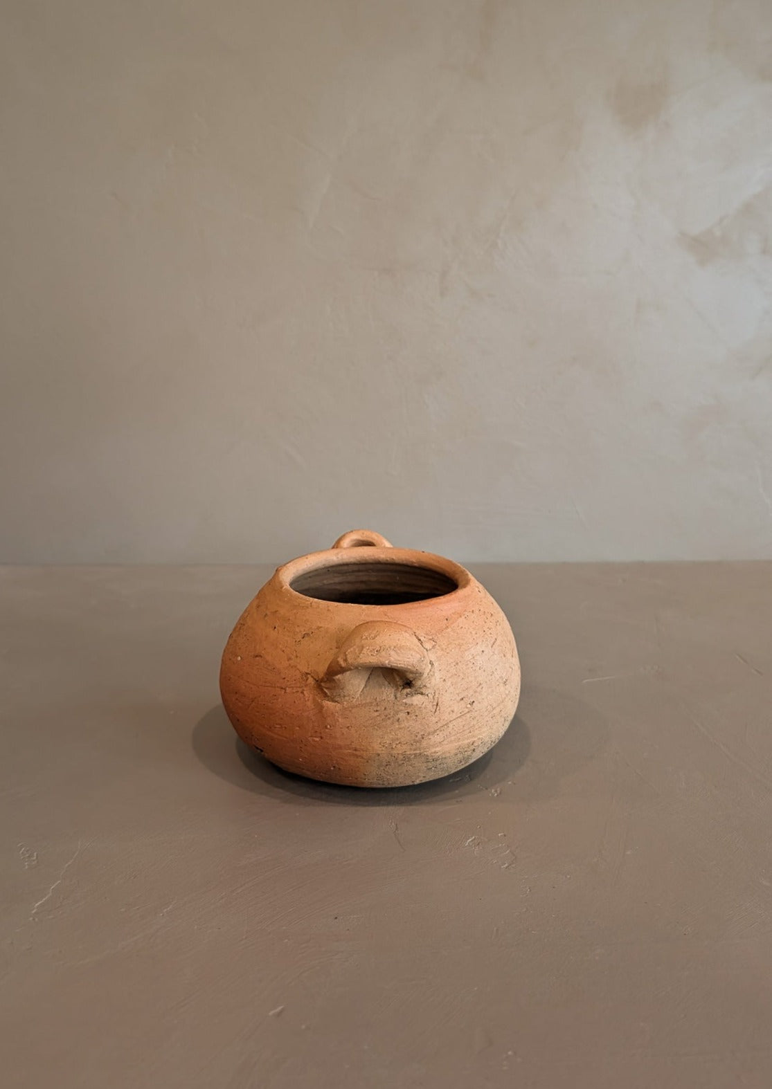 Petite Handmade Colombian Clay Pot with Drainage Holes #3