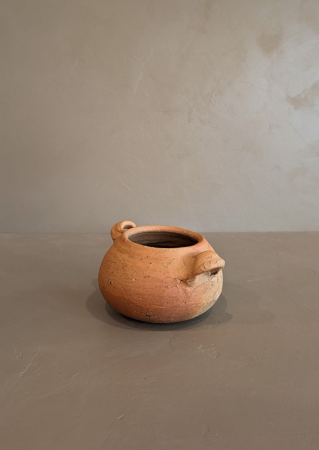 Petite Handmade Colombian Clay Pot with Drainage Holes #3