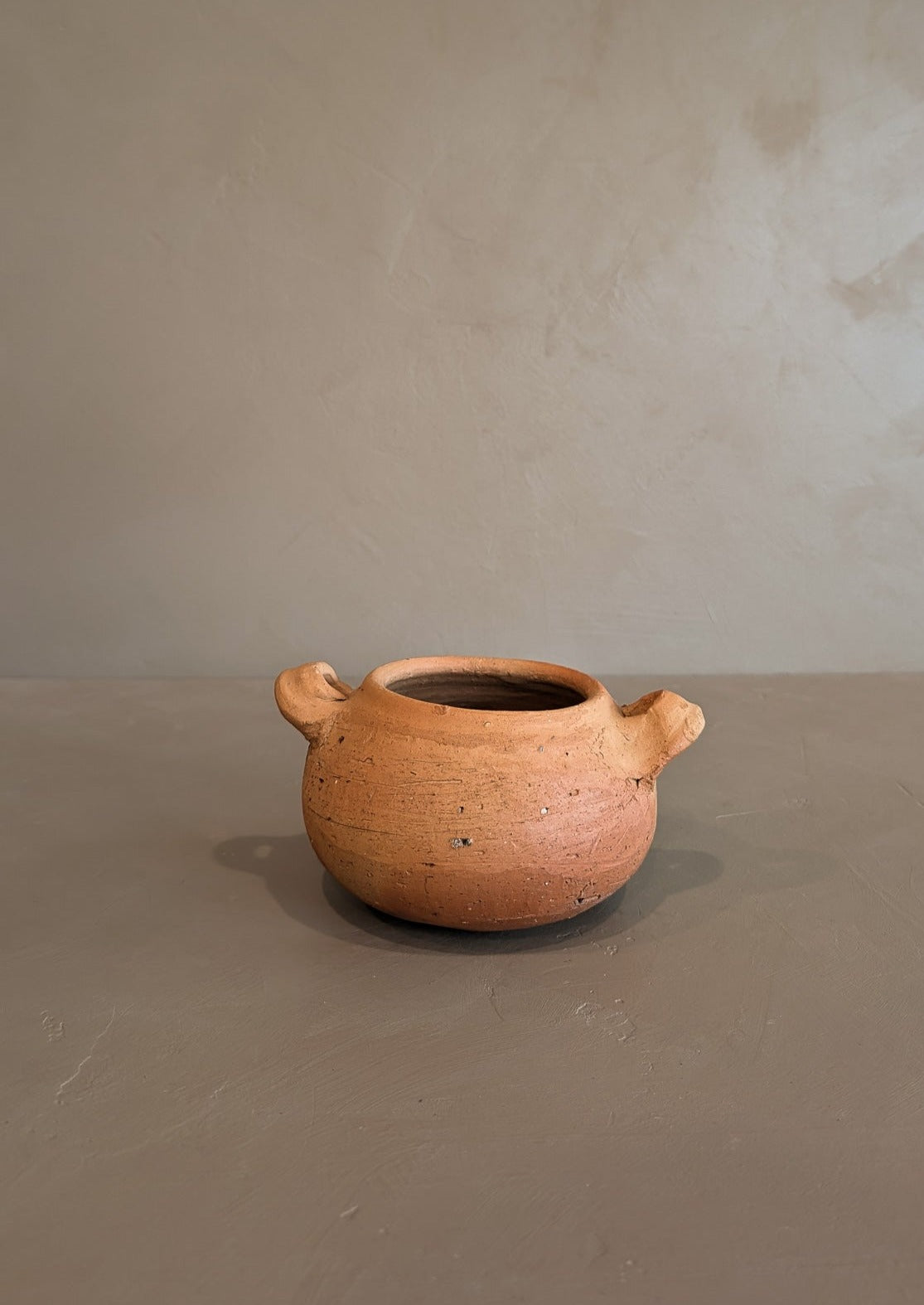 Petite Handmade Colombian Clay Pot with Drainage Holes #3