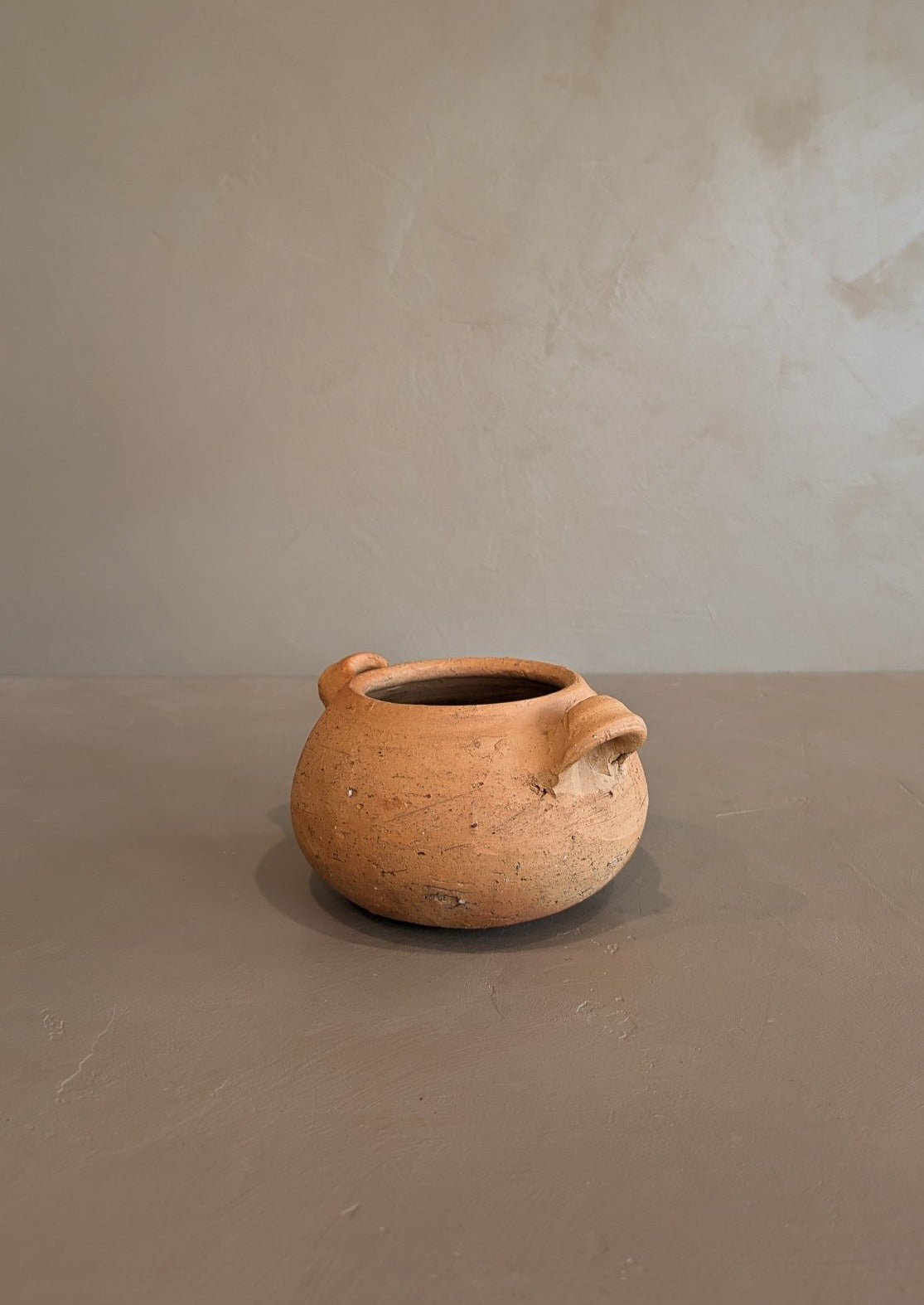 Petite Handmade Colombian Clay Pot with Drainage Holes #3