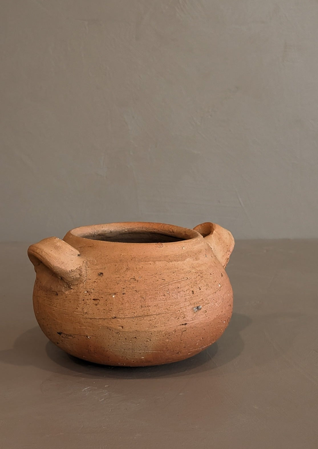 Petite Handmade Colombian Clay Pot with Drainage Holes #3