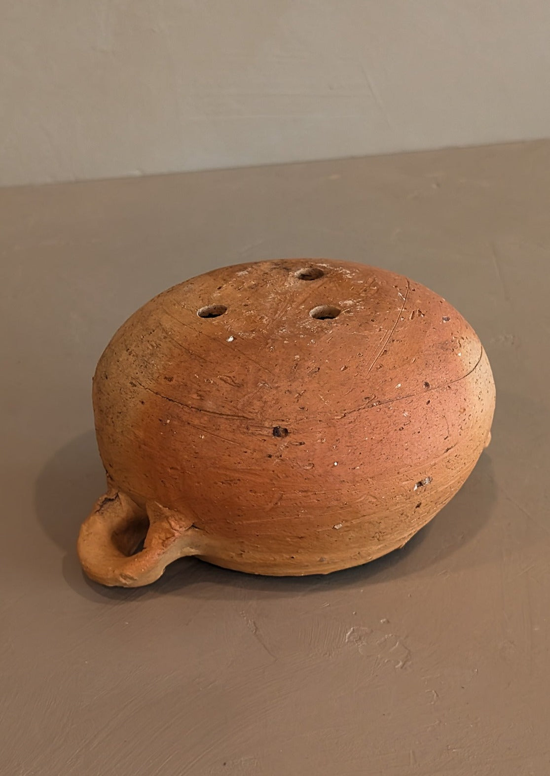 Petite Handmade Colombian Clay Pot with Drainage Holes #3