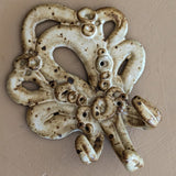 Unique Neutral Speckled Studio Pottery Wall Hook