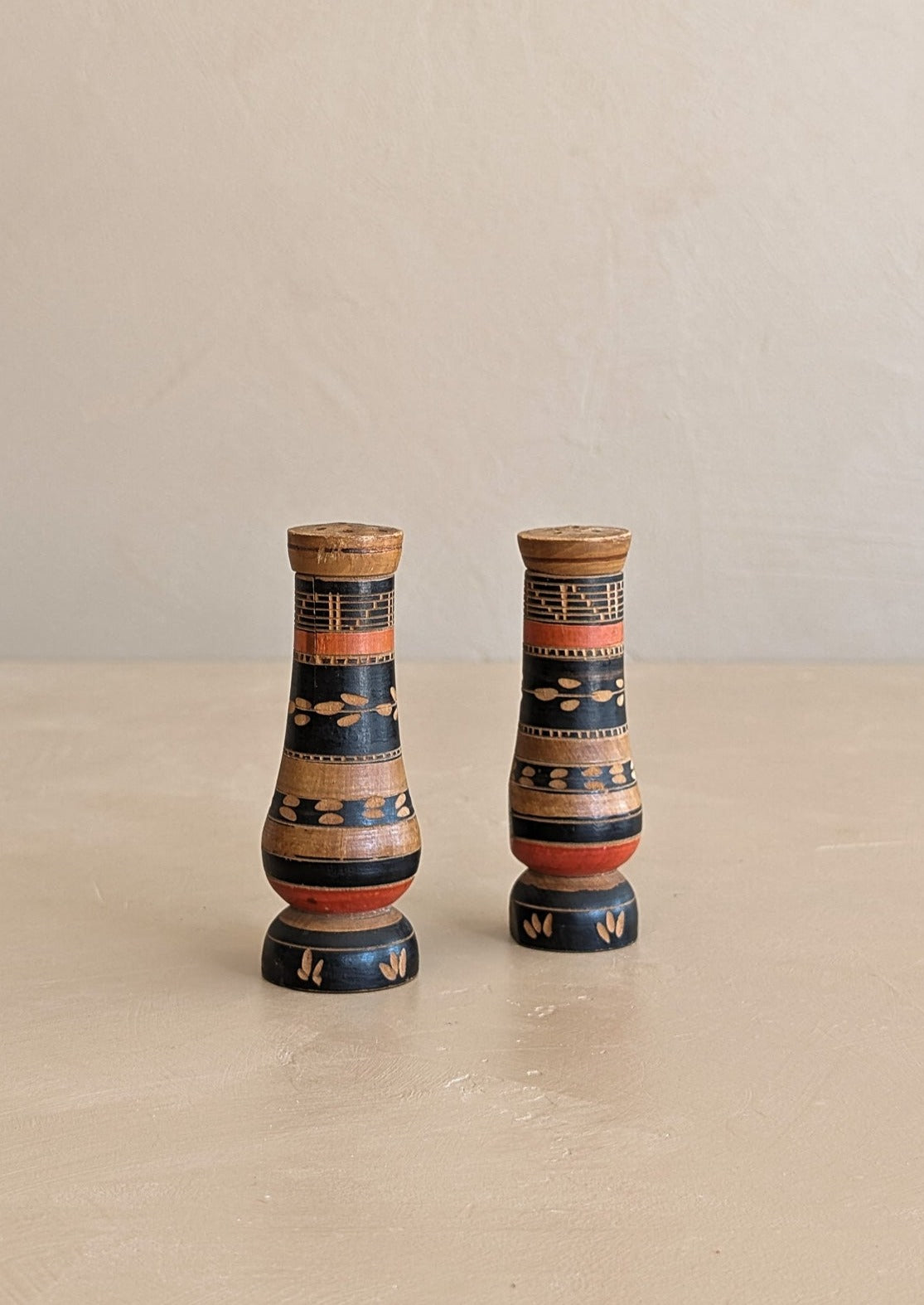 Pair of Handmade Mexican Salt and Pepper Shakers