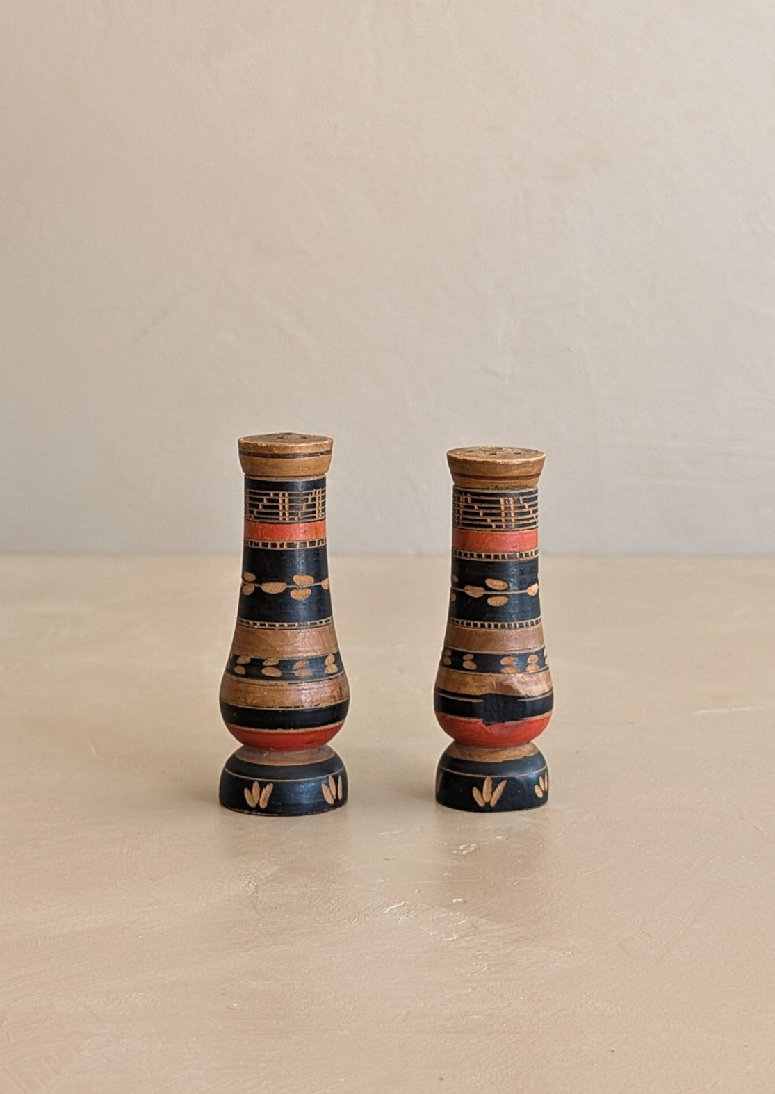 Pair of Handmade Mexican Salt and Pepper Shakers