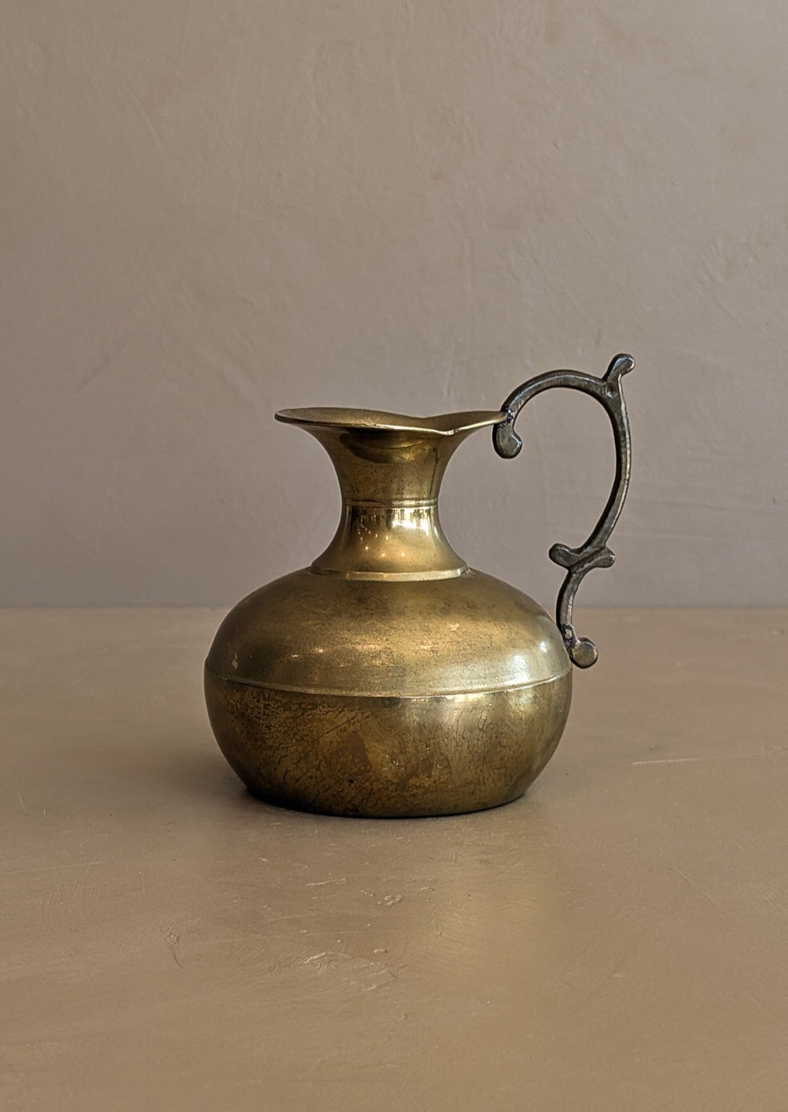 Petite Vintage Brass Pitcher