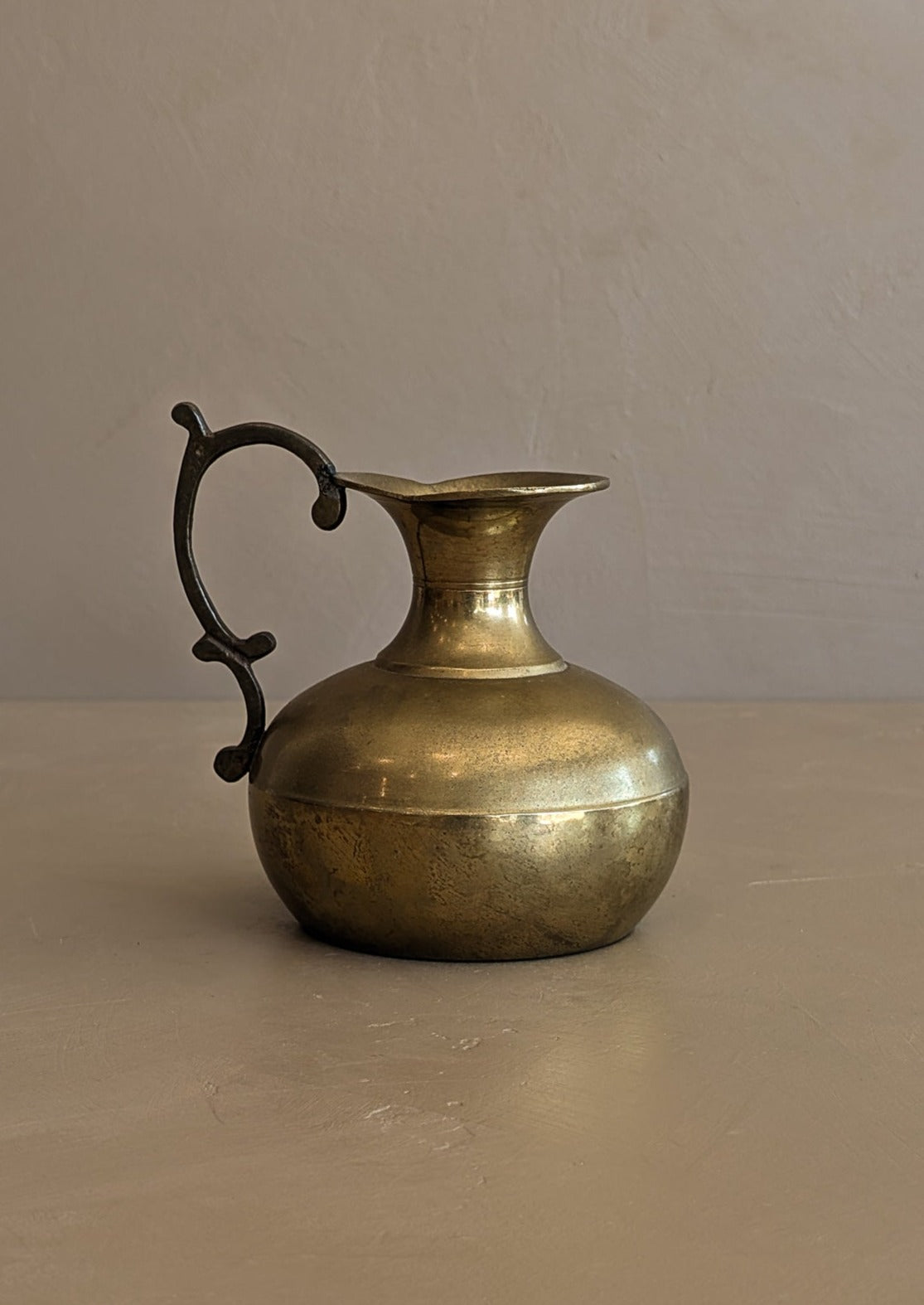 Petite Vintage Brass Pitcher