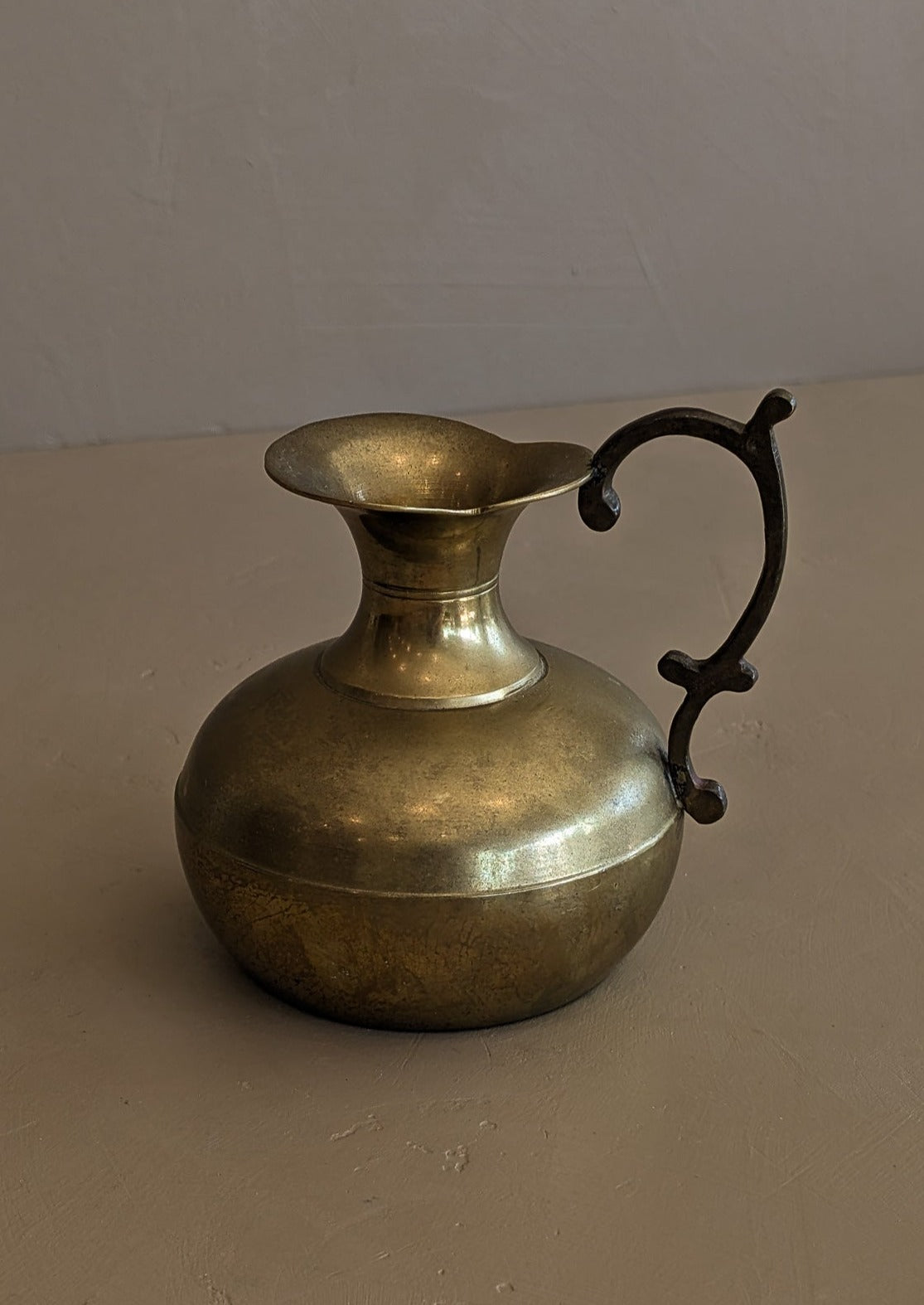 Petite Vintage Brass Pitcher