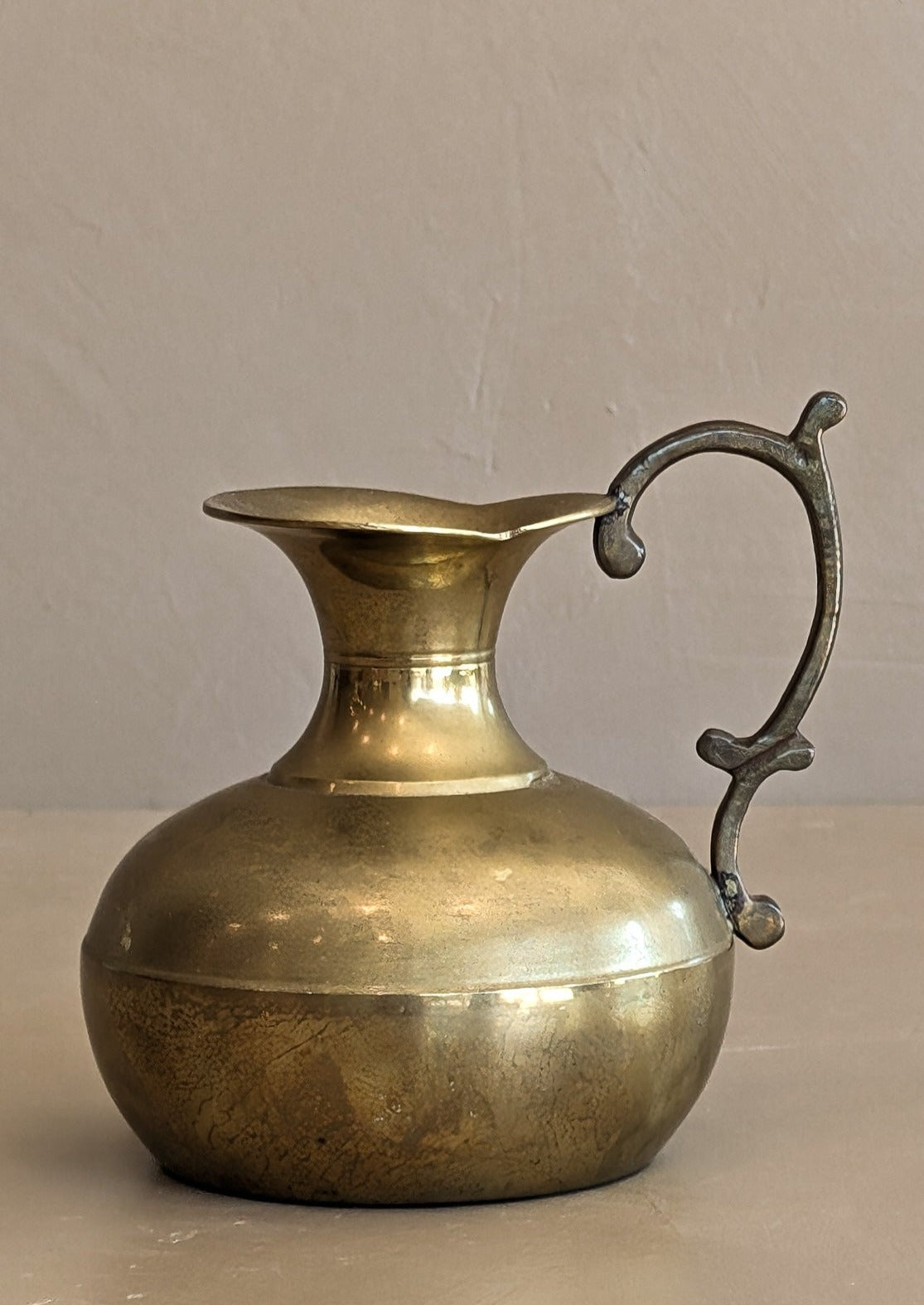 Petite Vintage Brass Pitcher