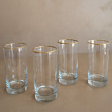 Set of 4 Vintage Gold-Rimmed Glasses