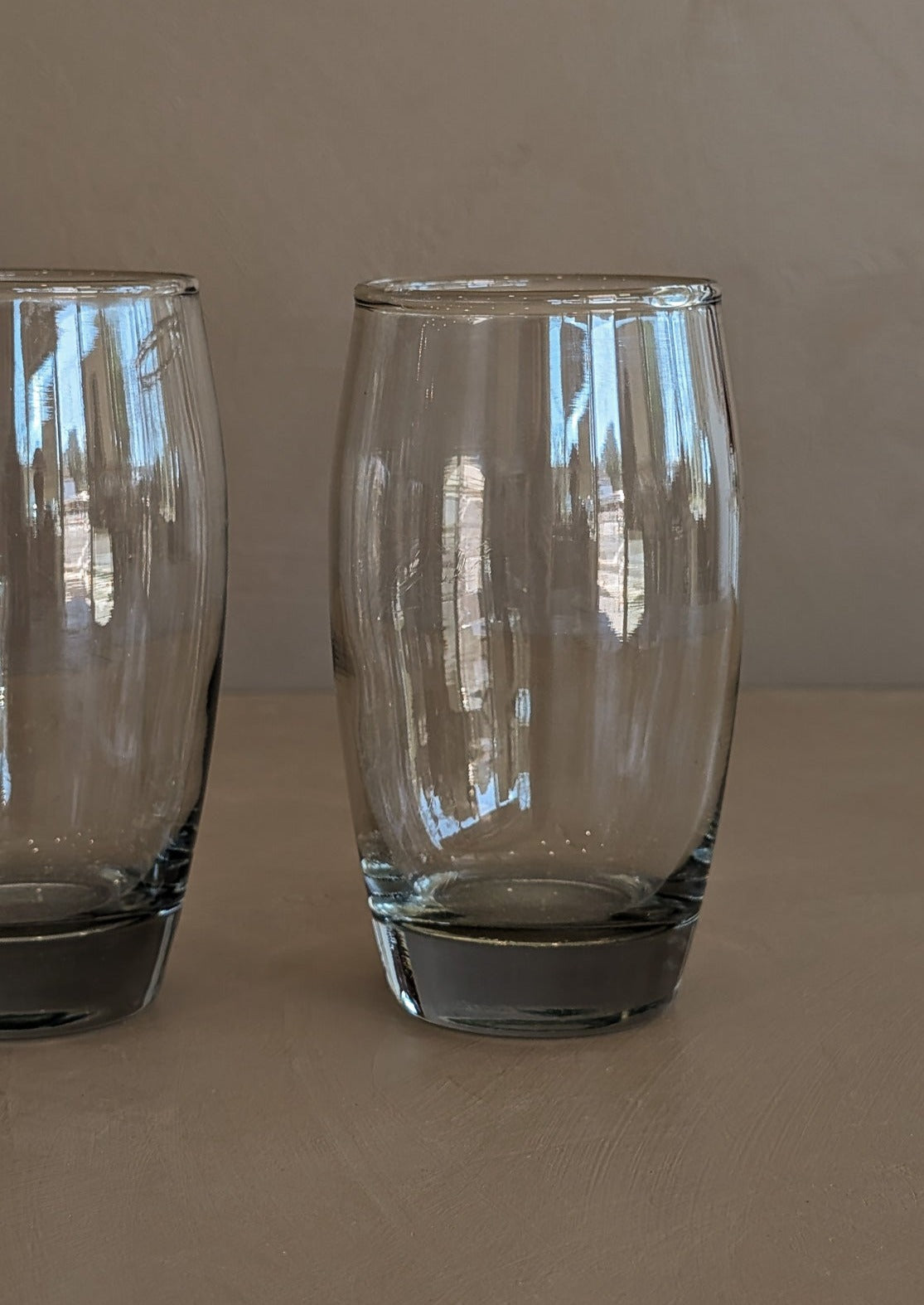 Set of 5 Vintage Curved Glasses