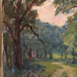 Original Impressionist-Style Landscape Painting "Road Through the Woods" by Roy Kneeburg