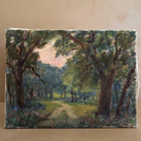 Original Impressionist-Style Landscape Painting "Road Through the Woods" by Roy Kneeburg