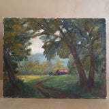 Original Impressionist-Style Landscape Painting "North Georgia Farm" by Roy Kneeburg