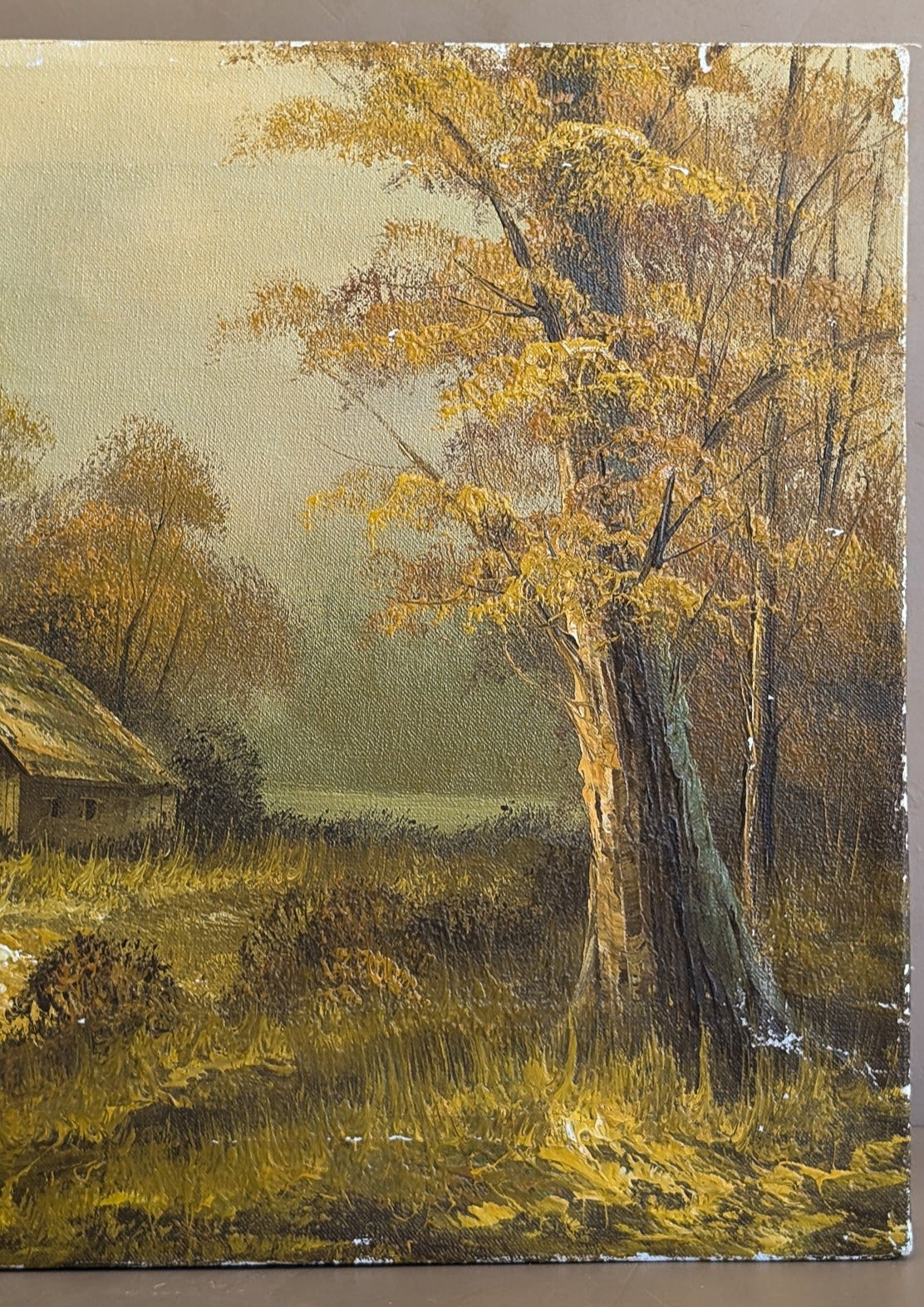 Signed Original Vintage Autumnal Landscape Painting by W. Lovell