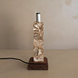 Petite Vintage Stone and Wood Lamp