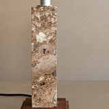 Petite Vintage Stone and Wood Lamp