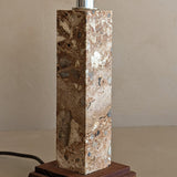 Petite Vintage Stone and Wood Lamp