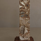 Petite Vintage Stone and Wood Lamp