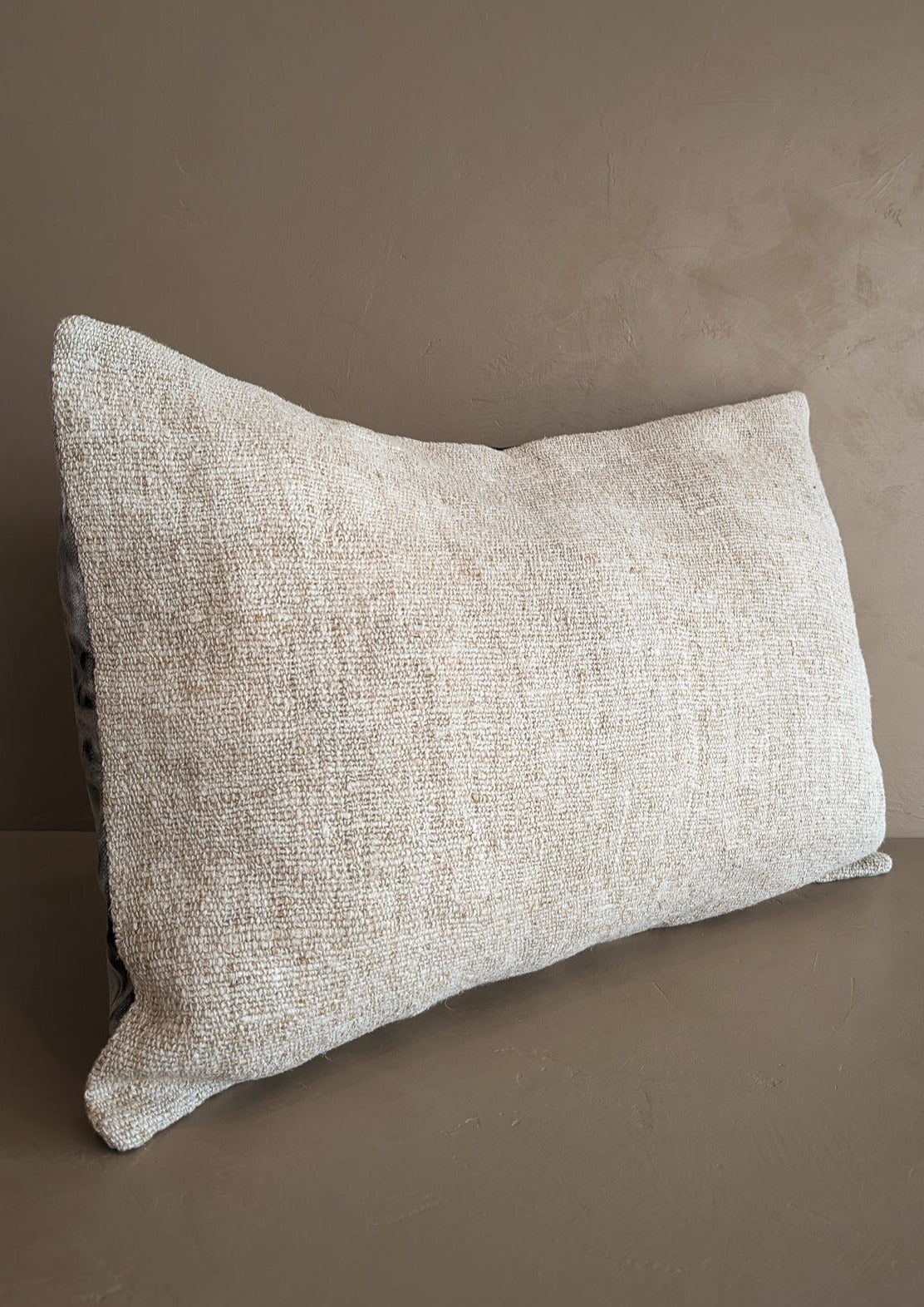 16" x 24" Neutral Turkish Pillow Cover with Batik Backing