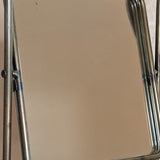 Unique Vintage Postmodern Tilting Metal Tabletop Mirror with Ball Detailing