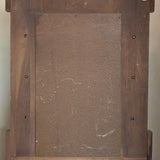 Vintage Wooden Mirror with Drawers, Hooks and Scallop Detailing