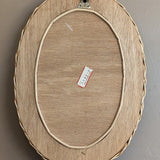 Petite Vintage Oval Wicker Mirror