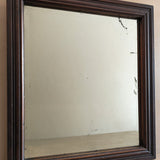 Vintage Dark Wooden Rectangular Mirror