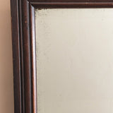 Vintage Dark Wooden Rectangular Mirror