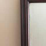 Vintage Dark Wooden Rectangular Mirror