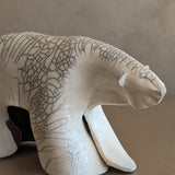 Signed Raku Studio Pottery Polar Bear