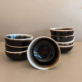 Vintage Pfaltzgraff Brown and White Drip Glaze Bowls