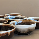 Vintage Pfaltzgraff Brown and White Drip Glaze Bowls