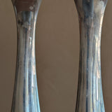 Pair of Vintage Modernist Silver Candleholders