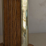 Unique Vintage Wooden Lamp with Gold Side Trim