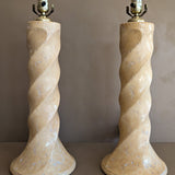 Vintage Michael Taylor-Style Twisted Plaster Lamp