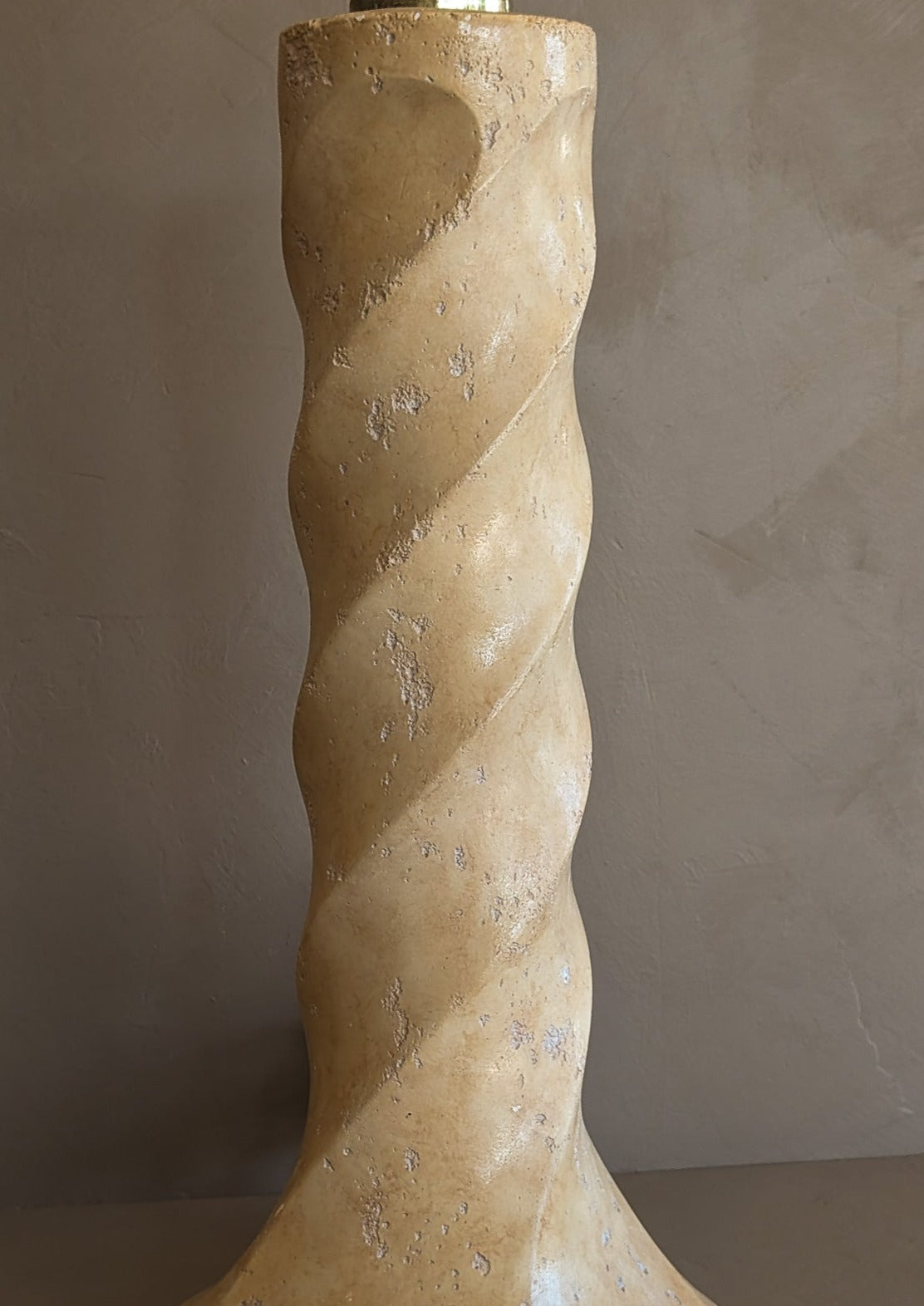 Vintage Michael Taylor-Style Twisted Plaster Lamp