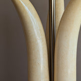 Vintage Chapman-Style Faux Tusk Lamp with Gold Detailing