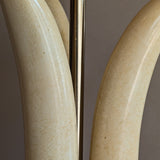 Vintage Chapman-Style Faux Tusk Lamp with Gold Detailing